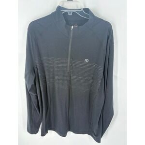 Travis Mathew Mens Golf Quarter Zip Pullover Long Sleeve Black XL Fall Classic